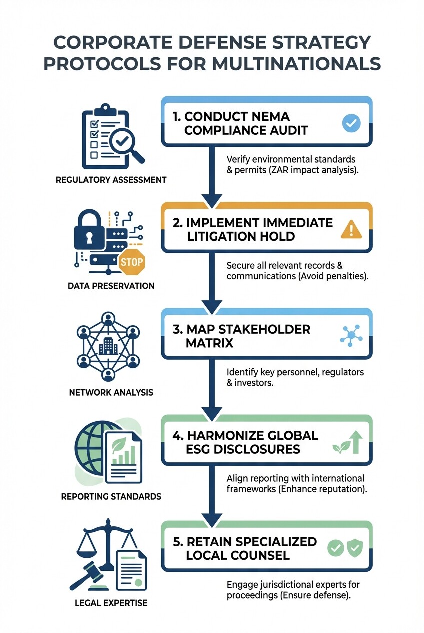 5-step checklist for multinational corporate defense strategy in environmental litigation