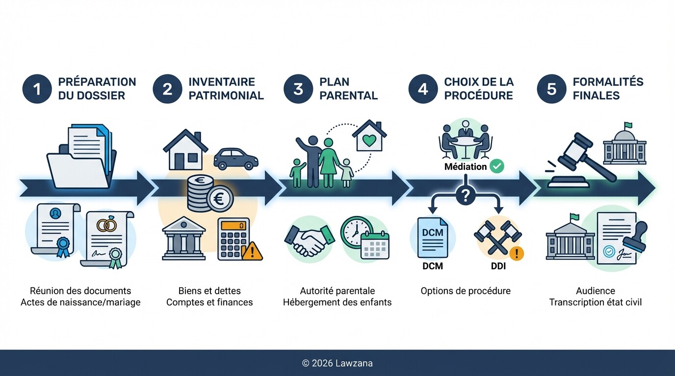 Les 5 étapes clés pour préparer son divorce en Belgique